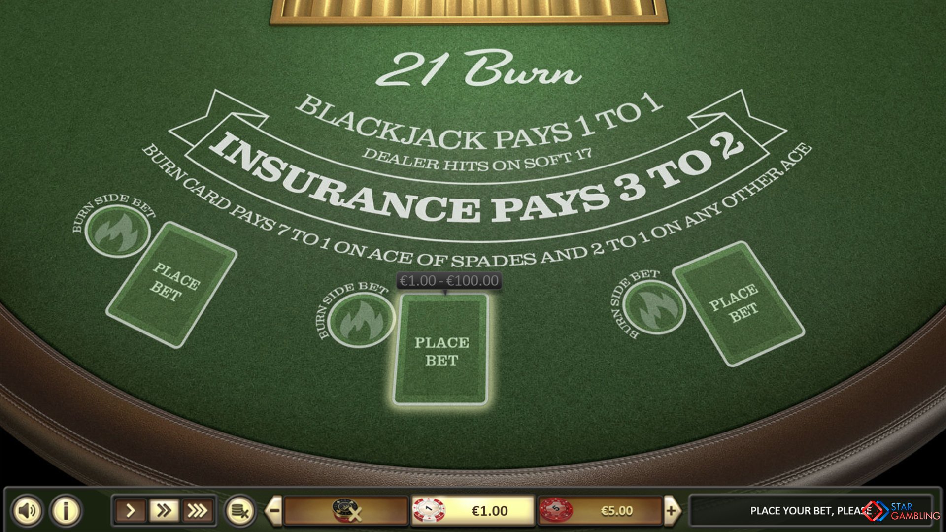 Blackjack 21 Burn Captura de tela