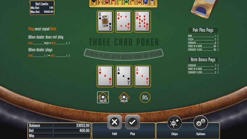 3 Card Poker Dourado Captura de tela
