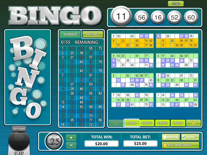 90 Ball Instant Bingo Europeisk stil Skjermbilde