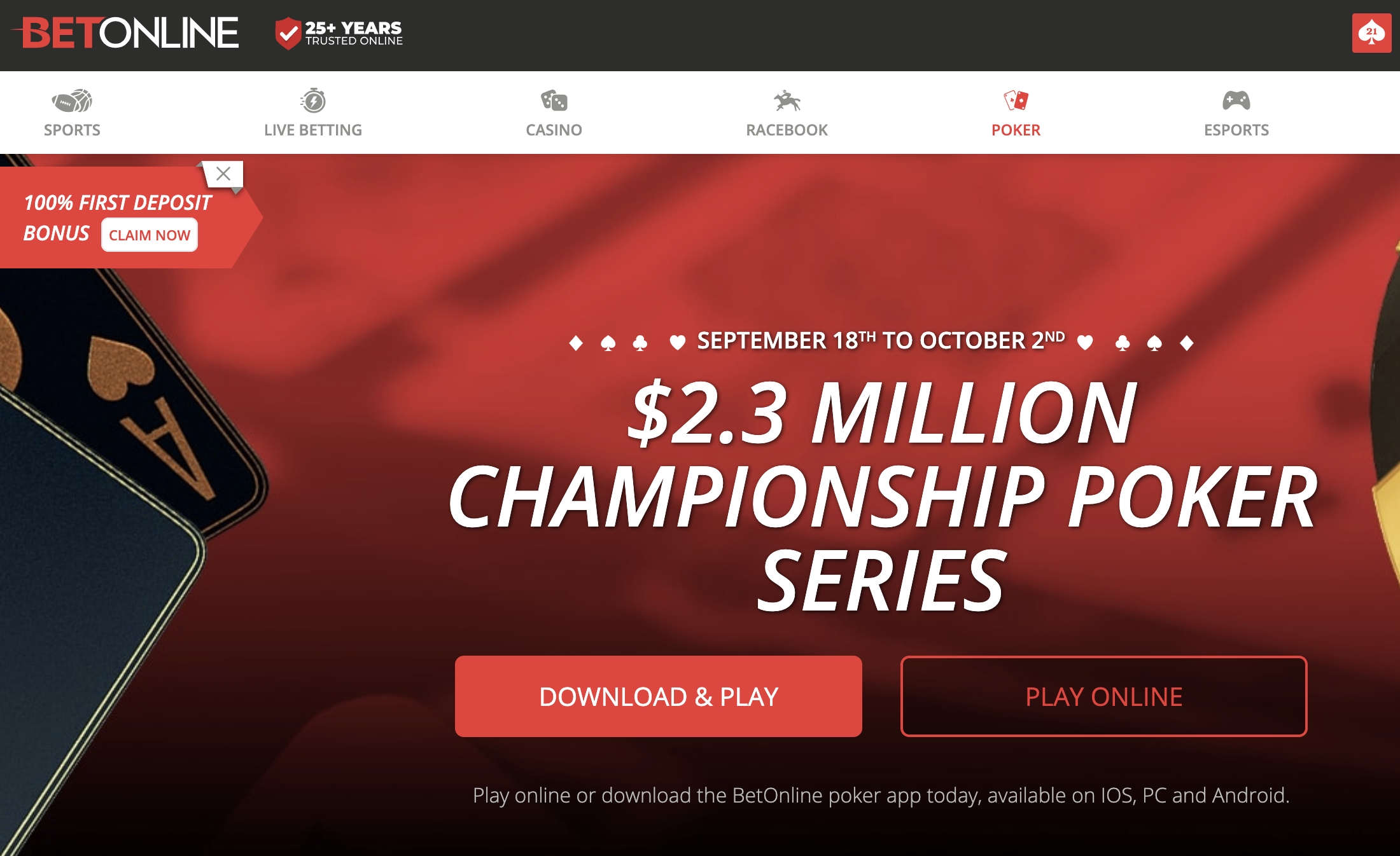 Aces & Faces Level Up Video Poker es un sitio web sobre casinos. Captura de pantalla