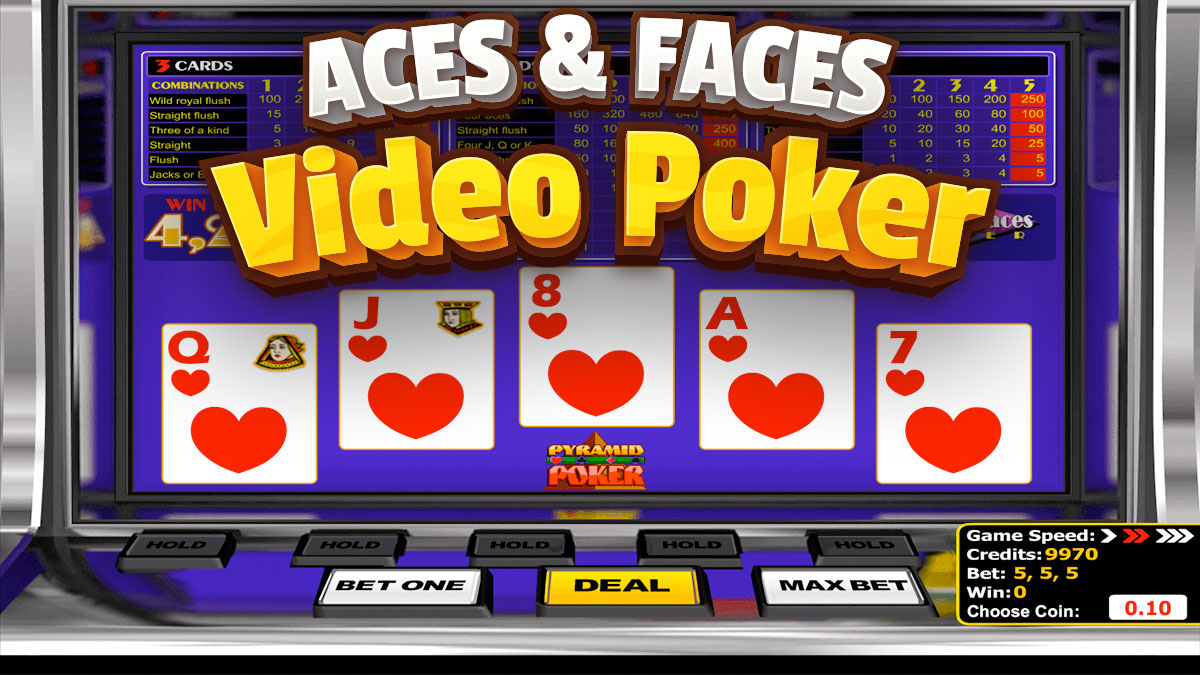 Aces and Faces Pyramid Poker Screenshot