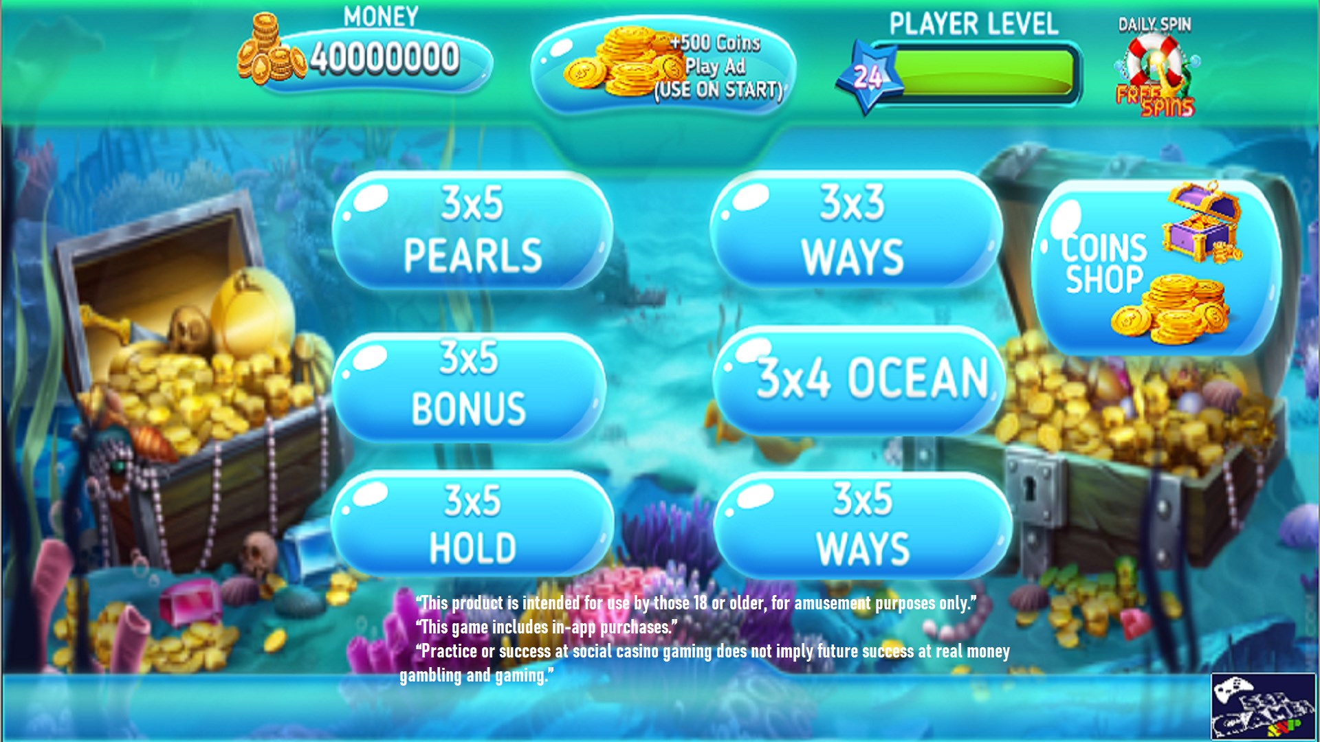 Aqua Slots Zrzut ekranu