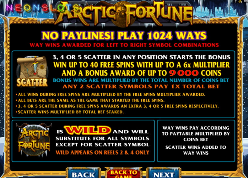 Arctic Fortune 1024 formas Captura de pantalla