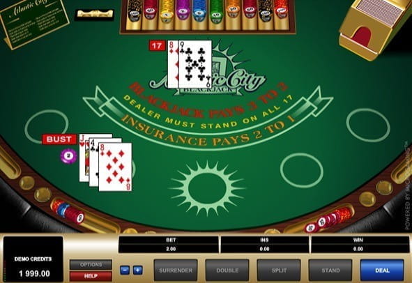 Atlantic City Blackjack Screenshot