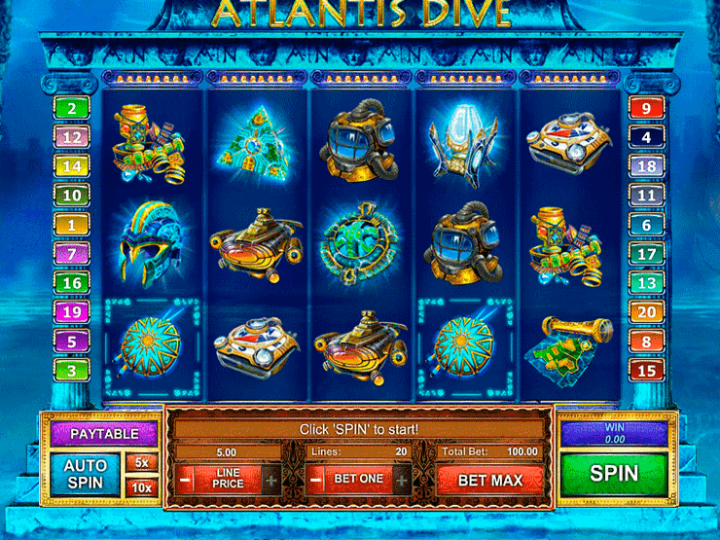 Atlantis Dive Spilleautomater Skjermbilde