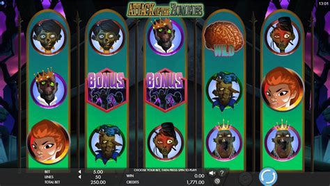 Angriff der Zombies Spielautomaten Screenshot
