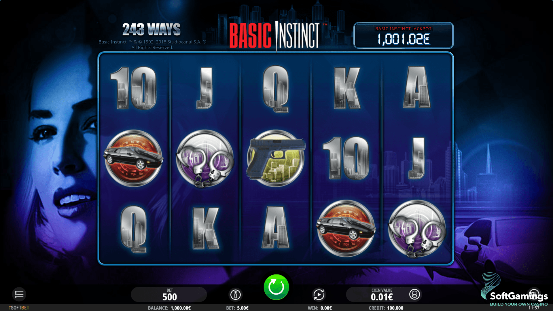 Basic Instinct Spielautomat Screenshot