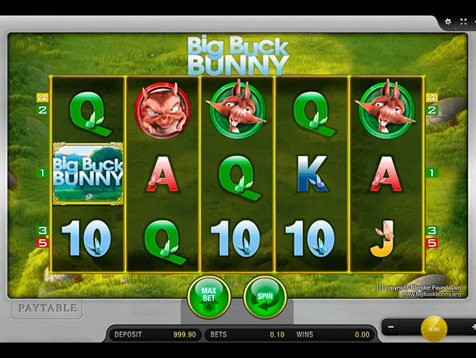 Big Buck Bunny Slots

GroÃŸe Buck Bunny Spielautomaten Screenshot