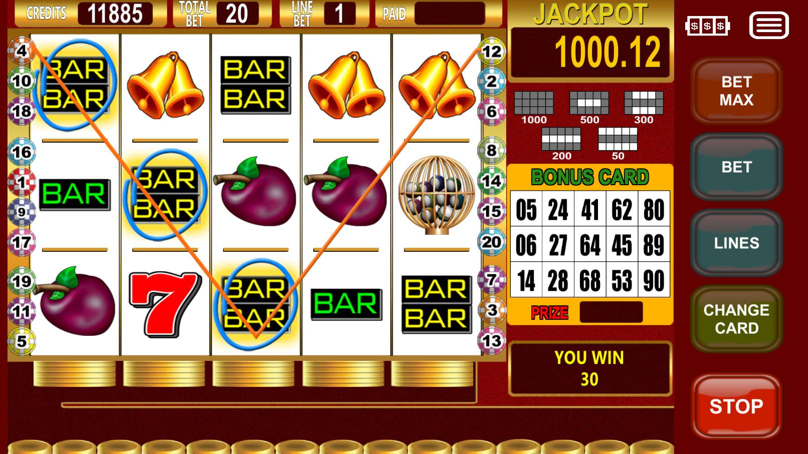 Automat Bingo Reels Zrzut ekranu