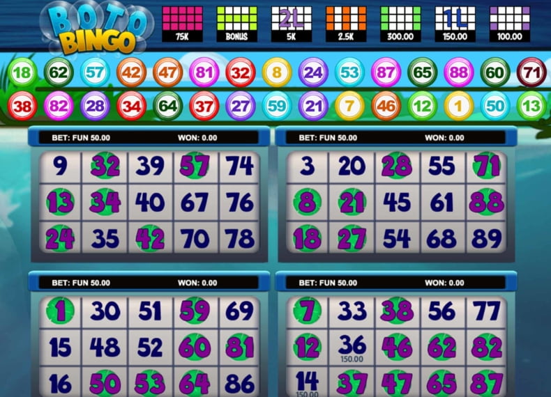 Bingo Schermata