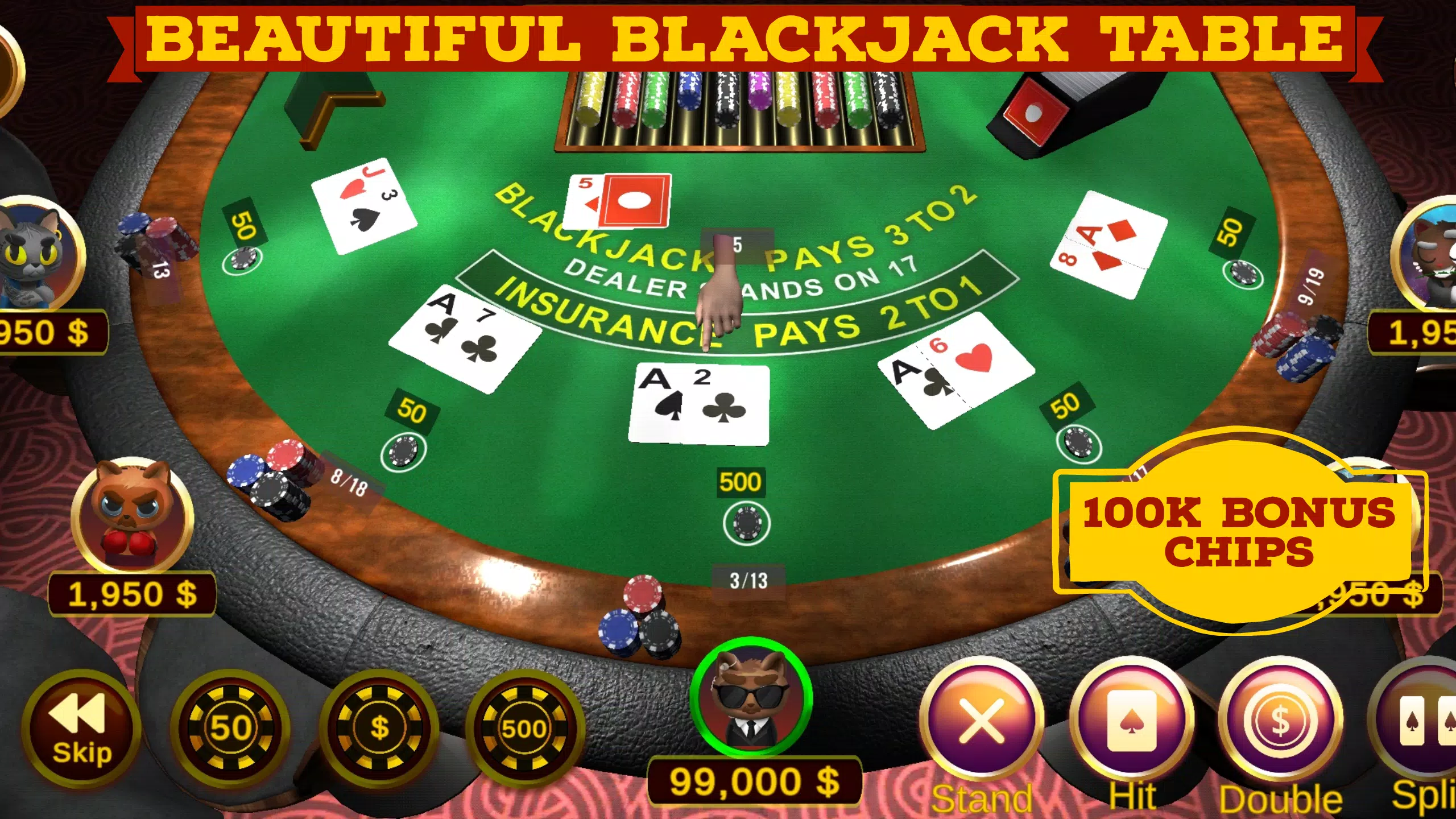 Blackjack Lucky Poker (21+3) translates to:
Czarny Jack SzczÄ™Å›liwe Poker (21+3) Zrzut ekranu