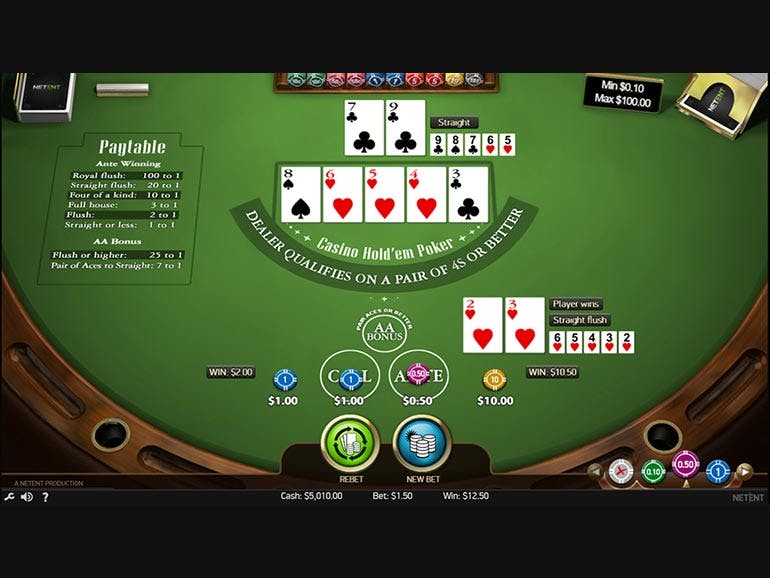 Casino Hold'em PrivÃ© Skärmdump