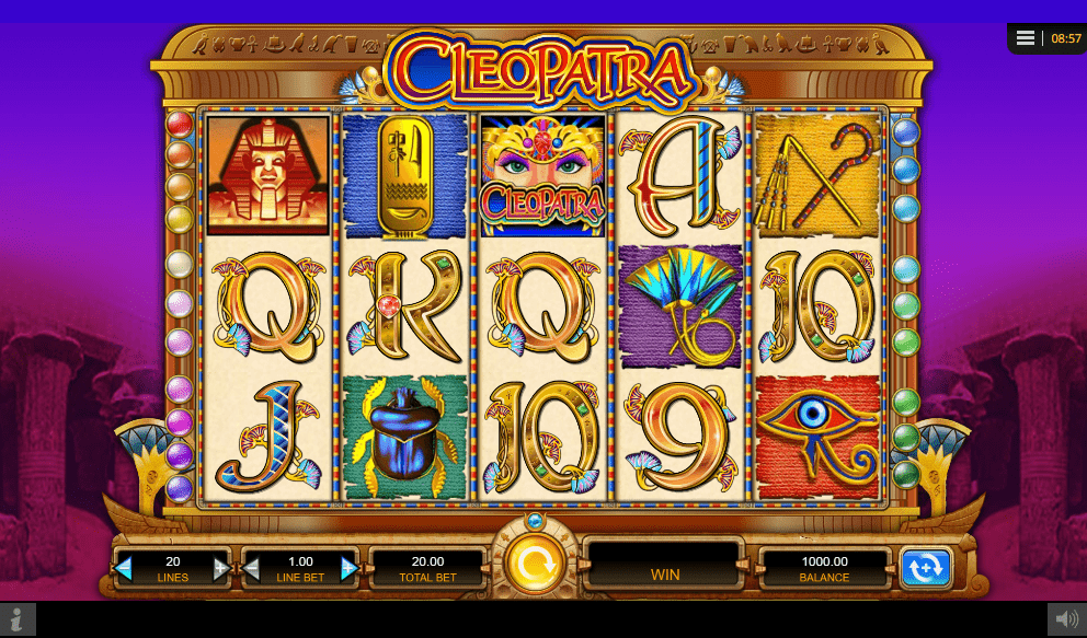 Cleopatra spilleautomater Skjermbilde