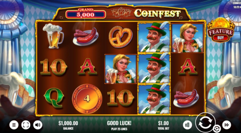 Coinfest es una pÃ¡gina web sobre casinos. Captura de pantalla