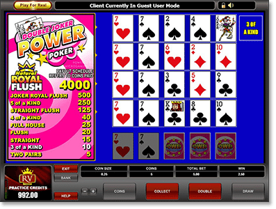 Deuces en Joker Power Poker Screenshot