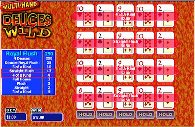 Deuces Wild 25 Hands Screenshot