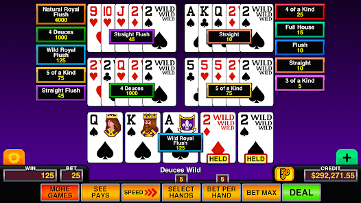 Deuces Wild-4 Linien Screenshot