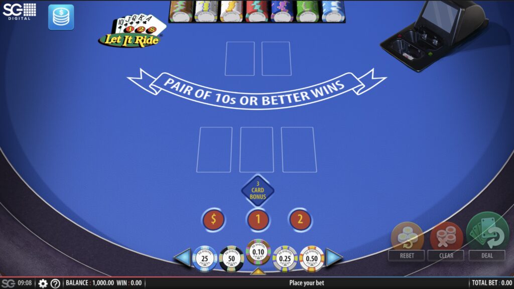 Double Bonus Poker 50 Hands Screenshot