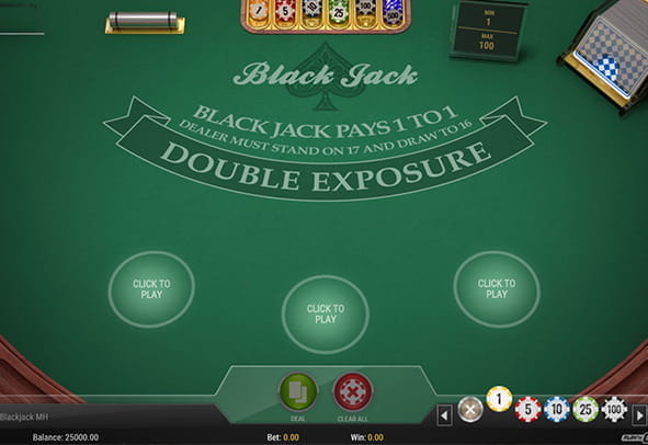 Double Exposure Multihand to polska nazwa gry w kasynie. Zrzut ekranu