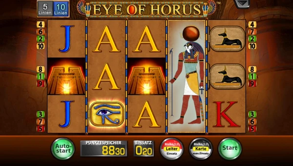 Occhio di Horus - Slot a rullo progressiva Schermata