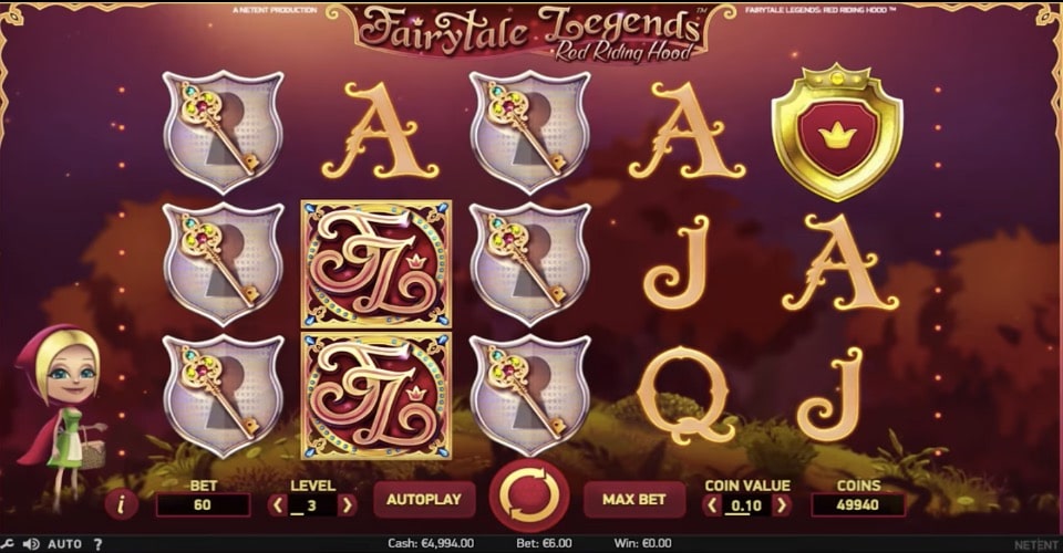 Fairytale Legends Roodkapje Speelautomaten Screenshot