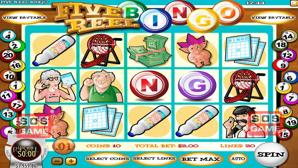 Cinque Reel Bingo Schermata