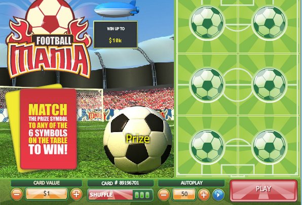 Football Mania Scratch (PiÅ‚karska Mania Zdrapka) Zrzut ekranu