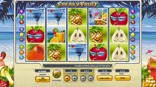 Automaty z owocami wariackiego typu Zrzut ekranu