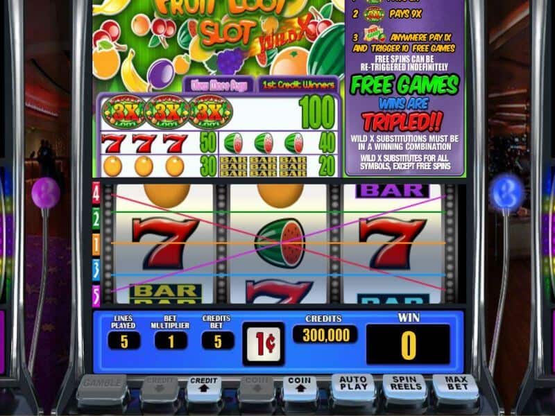 Froot Loot es un sitio web sobre casinos. Captura de pantalla