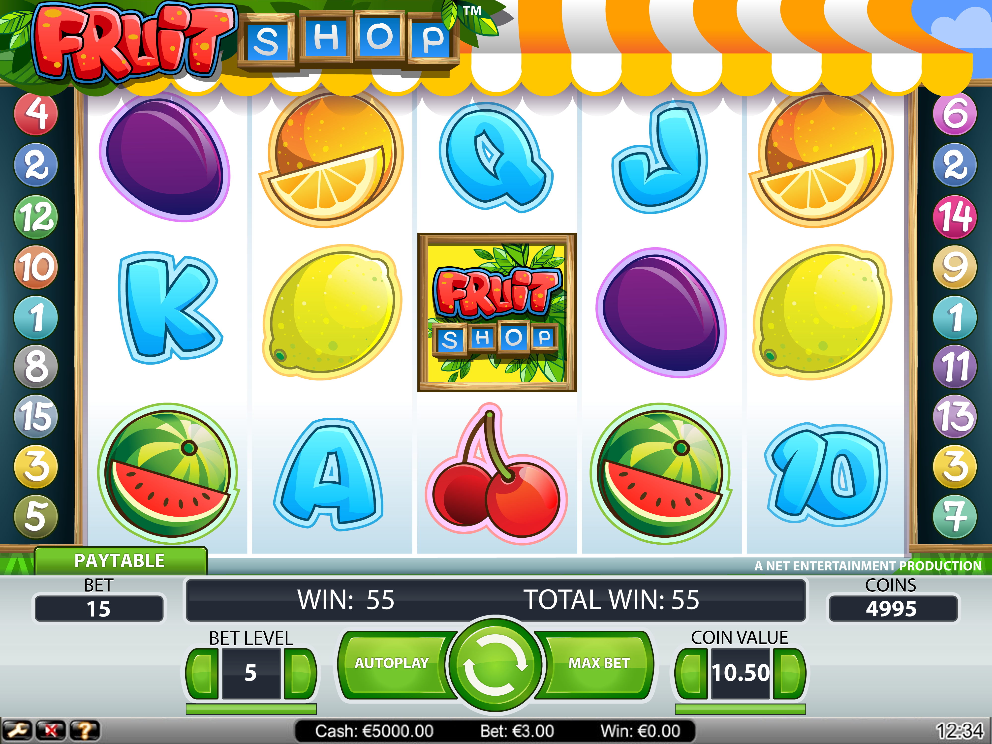 Sklep z owocami Zrzut ekranu
