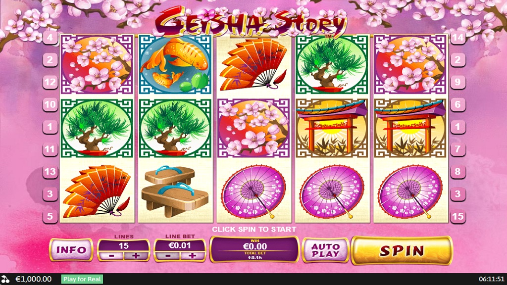 Geisha Wonders to gra w kasynie. Zrzut ekranu