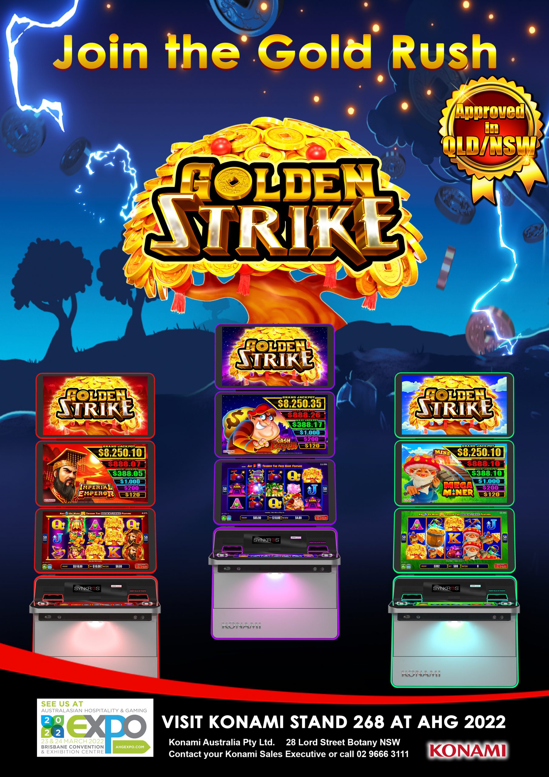 Gold Strike es un sitio web sobre casinos. Captura de pantalla