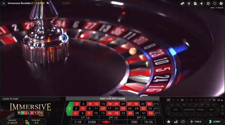 Roulette Immersivo Dal Vivo Schermata