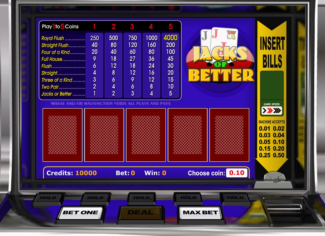 Jacks or Better Pyramide Poker Screenshot