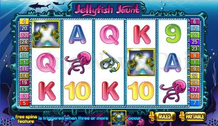 Jellyfish Jaunt es un sitio web sobre casinos. Captura de pantalla