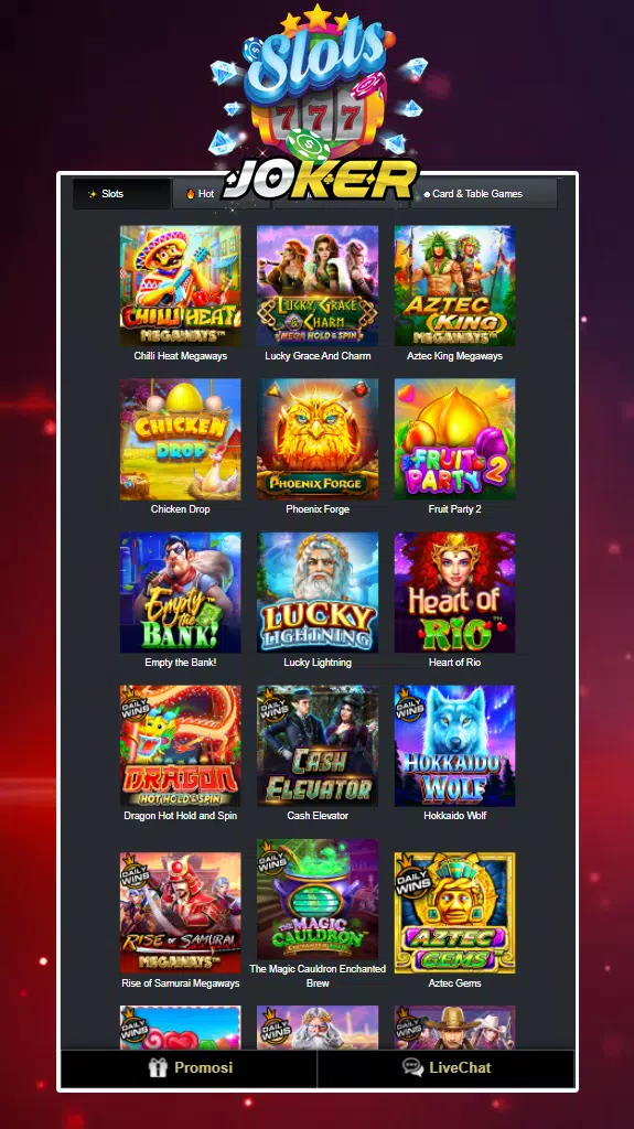 Joker Slot es un sitio web sobre casinos. Captura de pantalla