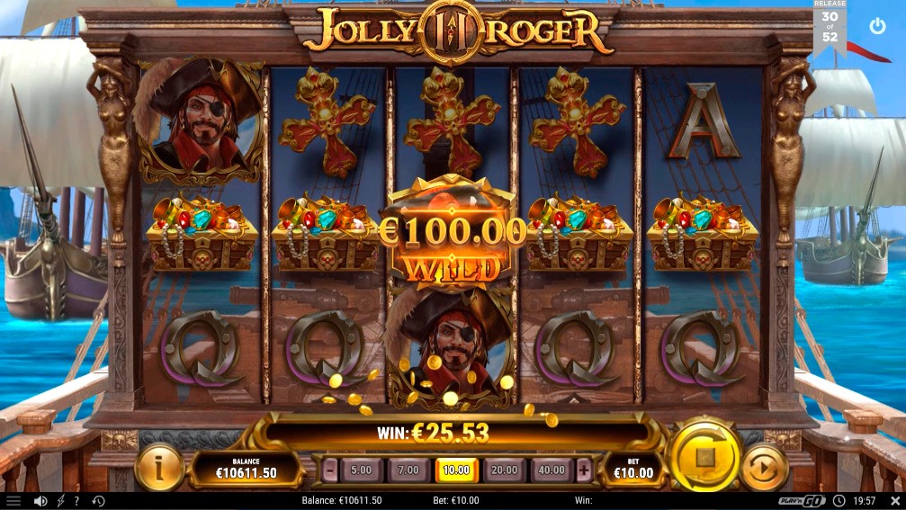 Jolly Roger-spilleautomat Skjermbilde