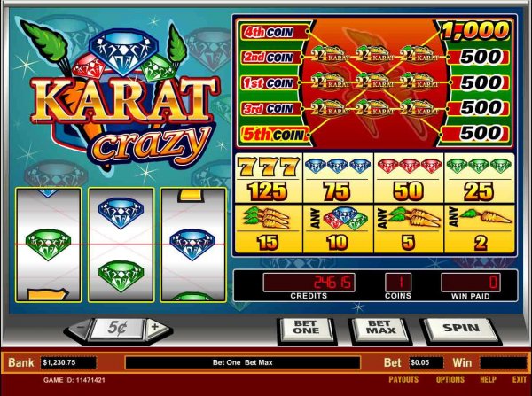 Slot Pazzi di Karat Schermata