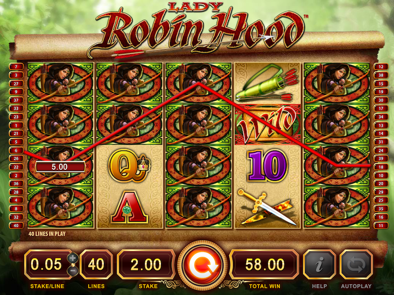 Lady Robin Hood Slot Screenshot