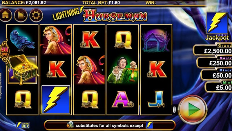 Recenzja gry w automaty Lightning Horseman Zrzut ekranu