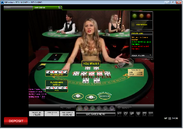 Live Casino Hold Em Skjermbilde