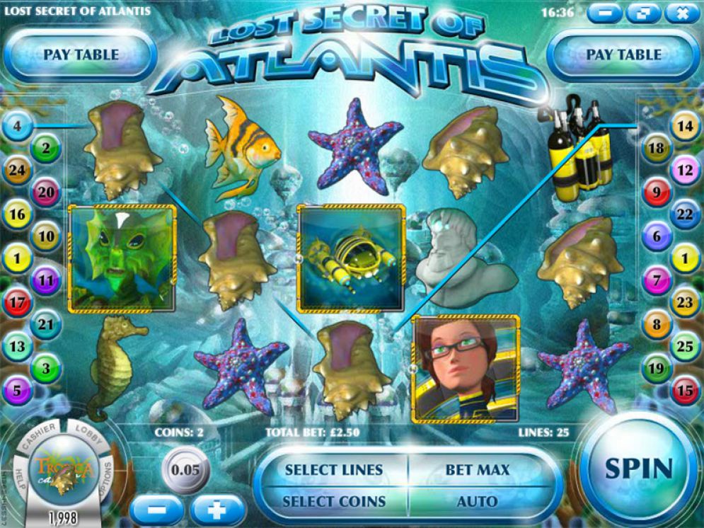 Der verlorene Geheimnis von Atlantis-Slot Screenshot