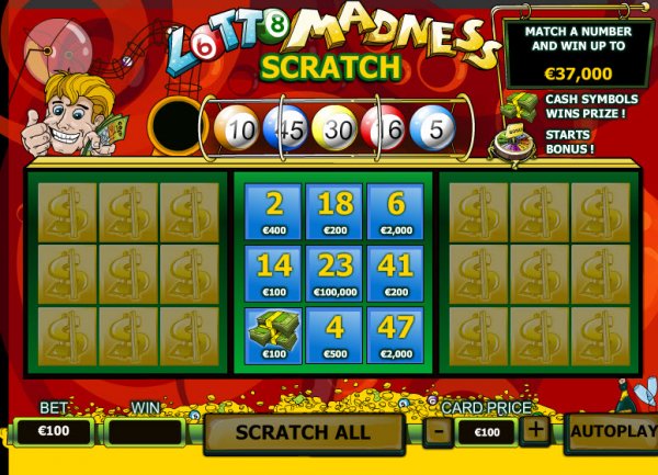 Lotto Madness Scratch (pol. Lotto SzaleÅ„stwo Rasa) Zrzut ekranu