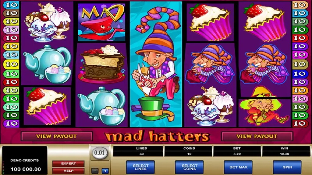 Mad Hatters es una pÃ¡gina web sobre casinos. Captura de pantalla