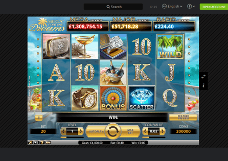 Mega Fortune Dreams Slot Screenshot