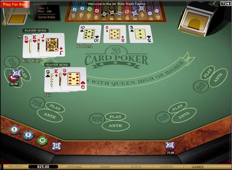 Multihand 3 Card Poker Gold Screenshot