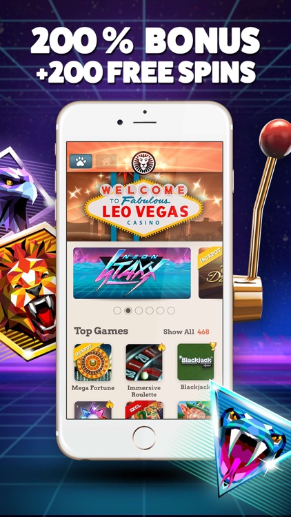 Neon Staxx es un sitio web sobre casinos. Captura de pantalla