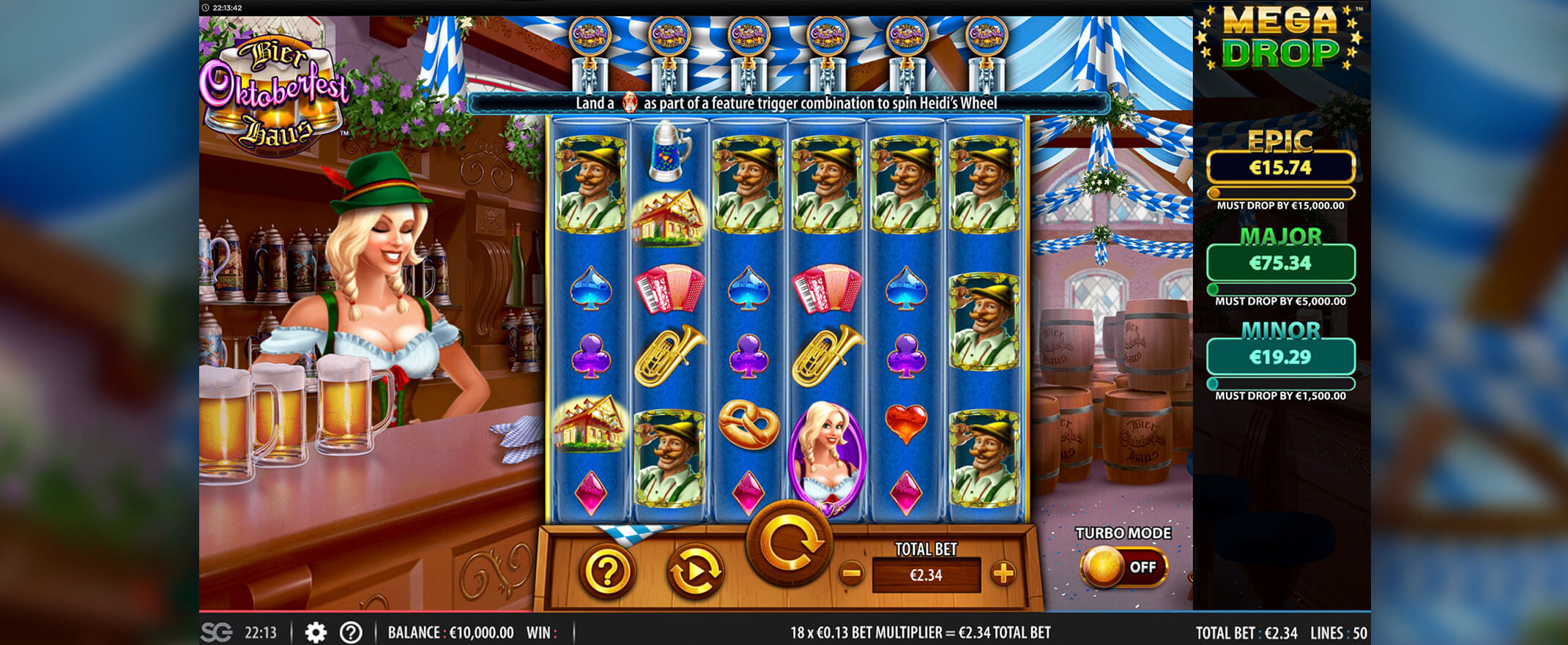 Oktoberfest-Spielautomaten Screenshot