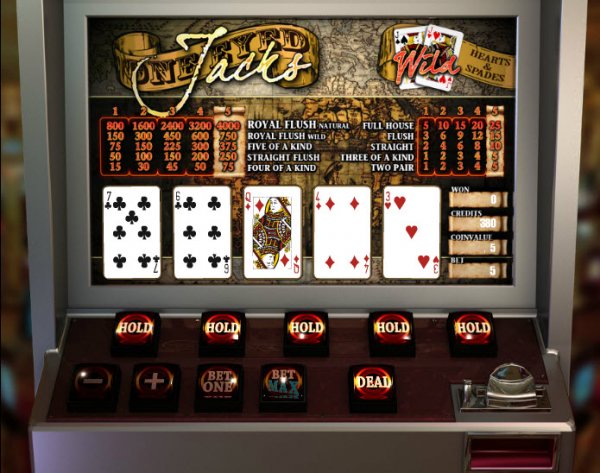 Wideo poker One-Eyed Jacks Zrzut ekranu