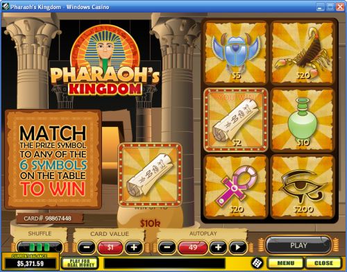 Pharaohs Kingdom Scratch Screenshot